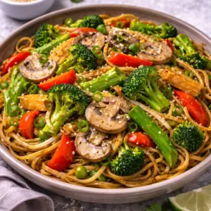 Mixed Vegetable Chow Mein 什才面